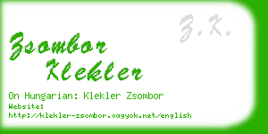 zsombor klekler business card